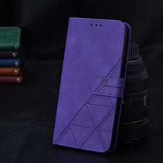 Custodia Portafoglio In Pelle Cover con Supporto Y02B per Samsung Galaxy A42 5G Viola