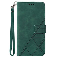 Custodia Portafoglio In Pelle Cover con Supporto Y02B per Samsung Galaxy A73 5G Verde