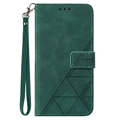 Custodia Portafoglio In Pelle Cover con Supporto Y02B per Samsung Galaxy M33 5G Verde