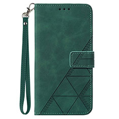 Custodia Portafoglio In Pelle Cover con Supporto Y02B per Samsung Galaxy M53 5G Verde