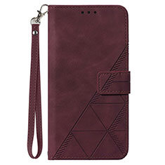 Custodia Portafoglio In Pelle Cover con Supporto Y02B per Samsung Galaxy S20 FE 5G Rosso Rosa