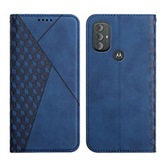 Custodia Portafoglio In Pelle Cover con Supporto Y02X per Motorola Moto G Power (2022) Blu