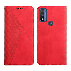 Custodia Portafoglio In Pelle Cover con Supporto Y02X per Motorola Moto G Pure Rosso