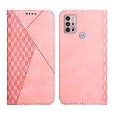 Custodia Portafoglio In Pelle Cover con Supporto Y02X per Motorola Moto G20 Oro Rosa