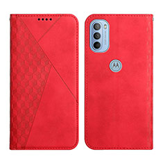 Custodia Portafoglio In Pelle Cover con Supporto Y02X per Motorola Moto G31 Rosso
