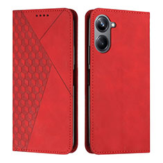 Custodia Portafoglio In Pelle Cover con Supporto Y02X per Realme 10 Pro 5G Rosso