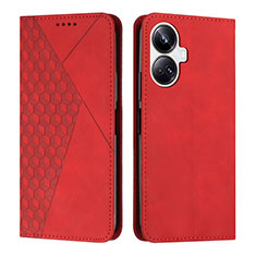 Custodia Portafoglio In Pelle Cover con Supporto Y02X per Realme 10 Pro+ Plus 5G Rosso