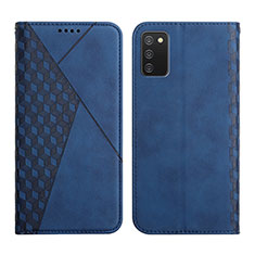 Custodia Portafoglio In Pelle Cover con Supporto Y02X per Samsung Galaxy A02s Blu