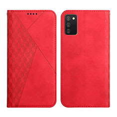 Custodia Portafoglio In Pelle Cover con Supporto Y02X per Samsung Galaxy A02s Rosso