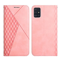 Custodia Portafoglio In Pelle Cover con Supporto Y02X per Samsung Galaxy A71 4G A715 Oro Rosa
