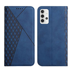 Custodia Portafoglio In Pelle Cover con Supporto Y02X per Samsung Galaxy M32 5G Blu