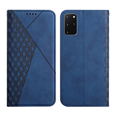 Custodia Portafoglio In Pelle Cover con Supporto Y02X per Samsung Galaxy S20 Plus 5G Blu