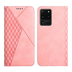 Custodia Portafoglio In Pelle Cover con Supporto Y02X per Samsung Galaxy S20 Ultra Oro Rosa