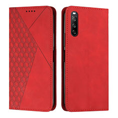 Custodia Portafoglio In Pelle Cover con Supporto Y02X per Sony Xperia 10 IV Rosso