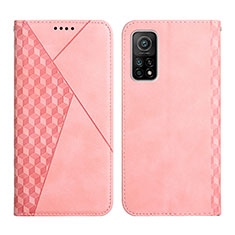 Custodia Portafoglio In Pelle Cover con Supporto Y02X per Xiaomi Mi 10T 5G Oro Rosa