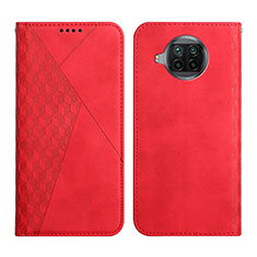 Custodia Portafoglio In Pelle Cover con Supporto Y02X per Xiaomi Mi 10T Lite 5G Rosso