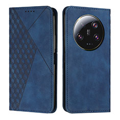 Custodia Portafoglio In Pelle Cover con Supporto Y02X per Xiaomi Mi 13 Ultra 5G Blu