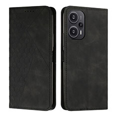 Custodia Portafoglio In Pelle Cover con Supporto Y02X per Xiaomi Poco F5 5G Nero