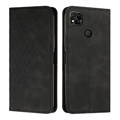 Custodia Portafoglio In Pelle Cover con Supporto Y02X per Xiaomi Redmi 9C NFC Nero