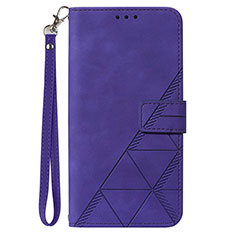 Custodia Portafoglio In Pelle Cover con Supporto Y03B per Samsung Galaxy F12 Viola