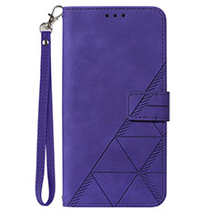 Custodia Portafoglio In Pelle Cover con Supporto Y03B per Samsung Galaxy F22 4G Viola