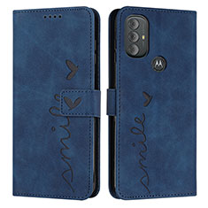 Custodia Portafoglio In Pelle Cover con Supporto Y03X per Motorola Moto G Play Gen 2 Blu