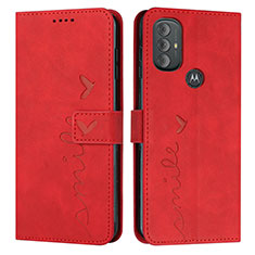 Custodia Portafoglio In Pelle Cover con Supporto Y03X per Motorola Moto G Play Gen 2 Rosso