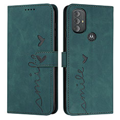 Custodia Portafoglio In Pelle Cover con Supporto Y03X per Motorola Moto G Play Gen 2 Verde