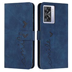 Custodia Portafoglio In Pelle Cover con Supporto Y03X per OnePlus Nord N300 5G Blu