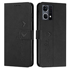 Custodia Portafoglio In Pelle Cover con Supporto Y03X per Oppo F21s Pro 4G Nero