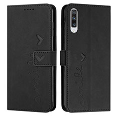 Custodia Portafoglio In Pelle Cover con Supporto Y03X per Samsung Galaxy A50 Nero