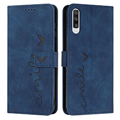 Custodia Portafoglio In Pelle Cover con Supporto Y03X per Samsung Galaxy A70 Blu
