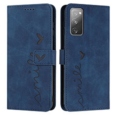 Custodia Portafoglio In Pelle Cover con Supporto Y03X per Samsung Galaxy S20 FE 5G Blu