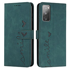 Custodia Portafoglio In Pelle Cover con Supporto Y03X per Samsung Galaxy S20 FE 5G Verde