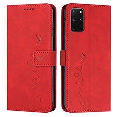 Custodia Portafoglio In Pelle Cover con Supporto Y03X per Samsung Galaxy S20 Plus 5G Rosso