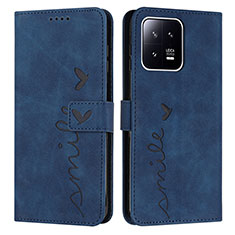 Custodia Portafoglio In Pelle Cover con Supporto Y03X per Xiaomi Mi 13 5G Blu