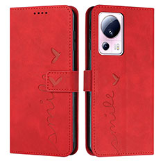 Custodia Portafoglio In Pelle Cover con Supporto Y03X per Xiaomi Mi 13 Lite 5G Rosso