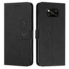 Custodia Portafoglio In Pelle Cover con Supporto Y03X per Xiaomi Poco X3 NFC Nero