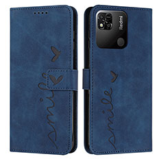 Custodia Portafoglio In Pelle Cover con Supporto Y03X per Xiaomi Redmi 10 Power Blu
