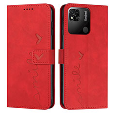 Custodia Portafoglio In Pelle Cover con Supporto Y03X per Xiaomi Redmi 10 Power Rosso