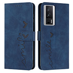 Custodia Portafoglio In Pelle Cover con Supporto Y03X per Xiaomi Redmi K60 5G Blu