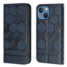 Custodia Portafoglio In Pelle Cover con Supporto Y04B per Apple iPhone 13 Blu