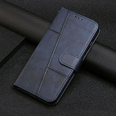 Custodia Portafoglio In Pelle Cover con Supporto Y04X per Motorola Moto E32 Blu