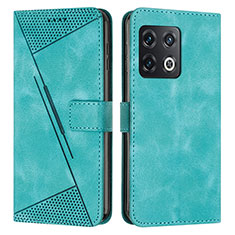 Custodia Portafoglio In Pelle Cover con Supporto Y04X per OnePlus 10 Pro 5G Verde