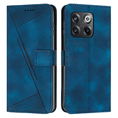 Custodia Portafoglio In Pelle Cover con Supporto Y04X per OnePlus 10T 5G Blu
