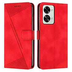 Custodia Portafoglio In Pelle Cover con Supporto Y04X per OnePlus Nord 2T 5G Rosso