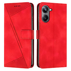 Custodia Portafoglio In Pelle Cover con Supporto Y04X per Realme 10 Pro 5G Rosso