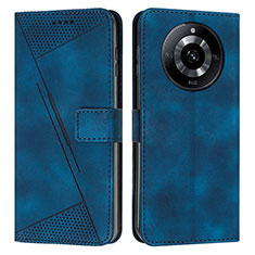 Custodia Portafoglio In Pelle Cover con Supporto Y04X per Realme 11 Pro 5G Blu
