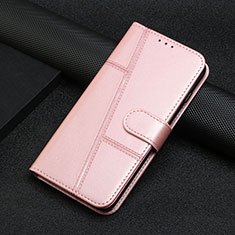 Custodia Portafoglio In Pelle Cover con Supporto Y04X per Xiaomi Poco F5 5G Oro Rosa
