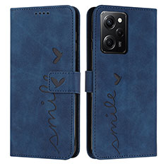 Custodia Portafoglio In Pelle Cover con Supporto Y04X per Xiaomi Redmi Note 12 Pro Speed 5G Blu